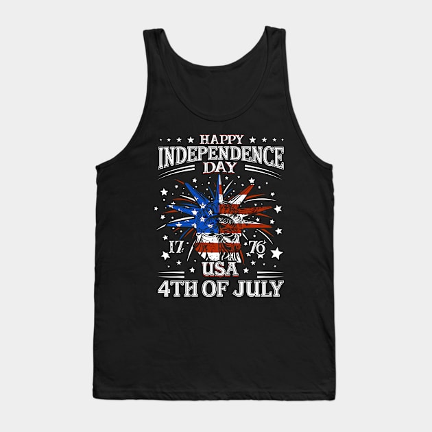 Happy 4 July Day Independence Memorial Day T-Shirt Tank Top by Upswipe.de